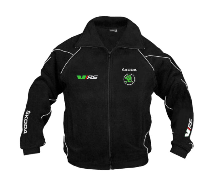 New Fleece Jacket Skoda vRS Motorsport embroidered emblems apparel, S-3XL