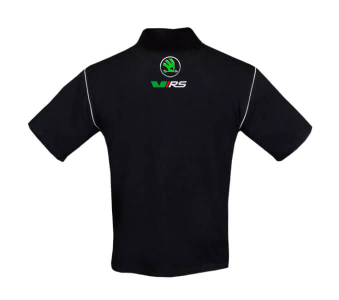 New Polo Shirt Skoda vRS Power Motorsport, embroidered emblems, S-3XL