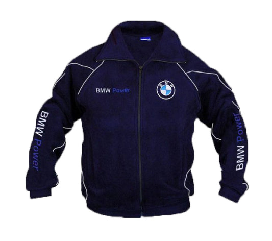 Neu Fleecejacke BMW Power Motorsport gestickte Embleme, S-3XL